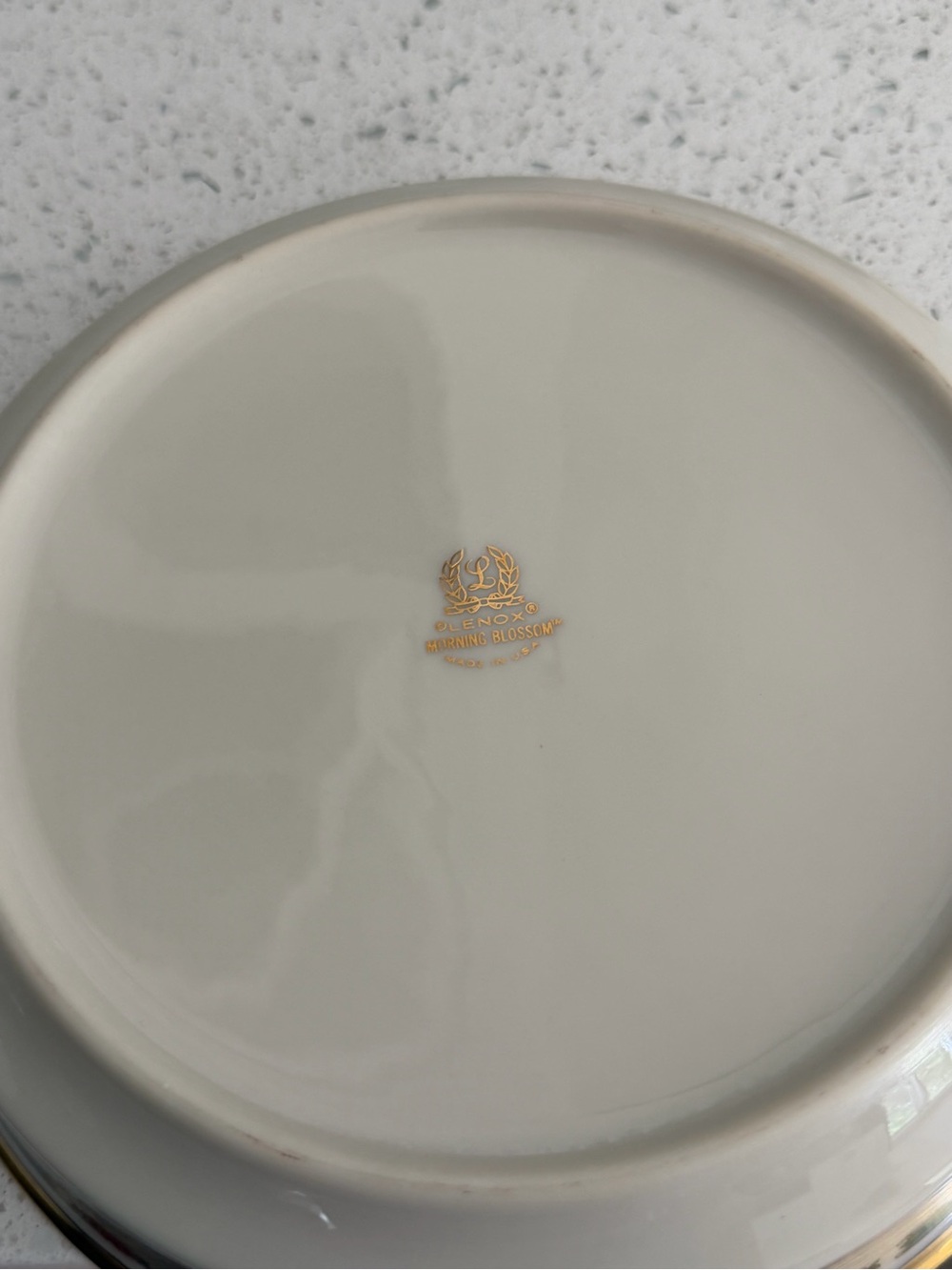 Lenox Ivory Floral Rimmed Serving Bowl with Gold Accent